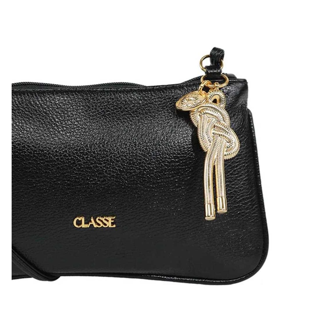 Bolsa Classe Croosbody De Couro 3262 Preto Bolsa Classe Croosbody De Couro 3262 Preto