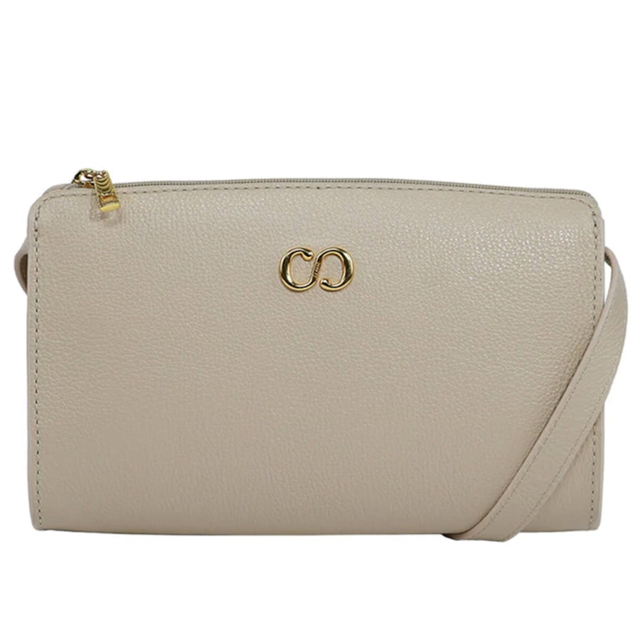 Bolsa Classe Croosbody De Couro 3290 Creme