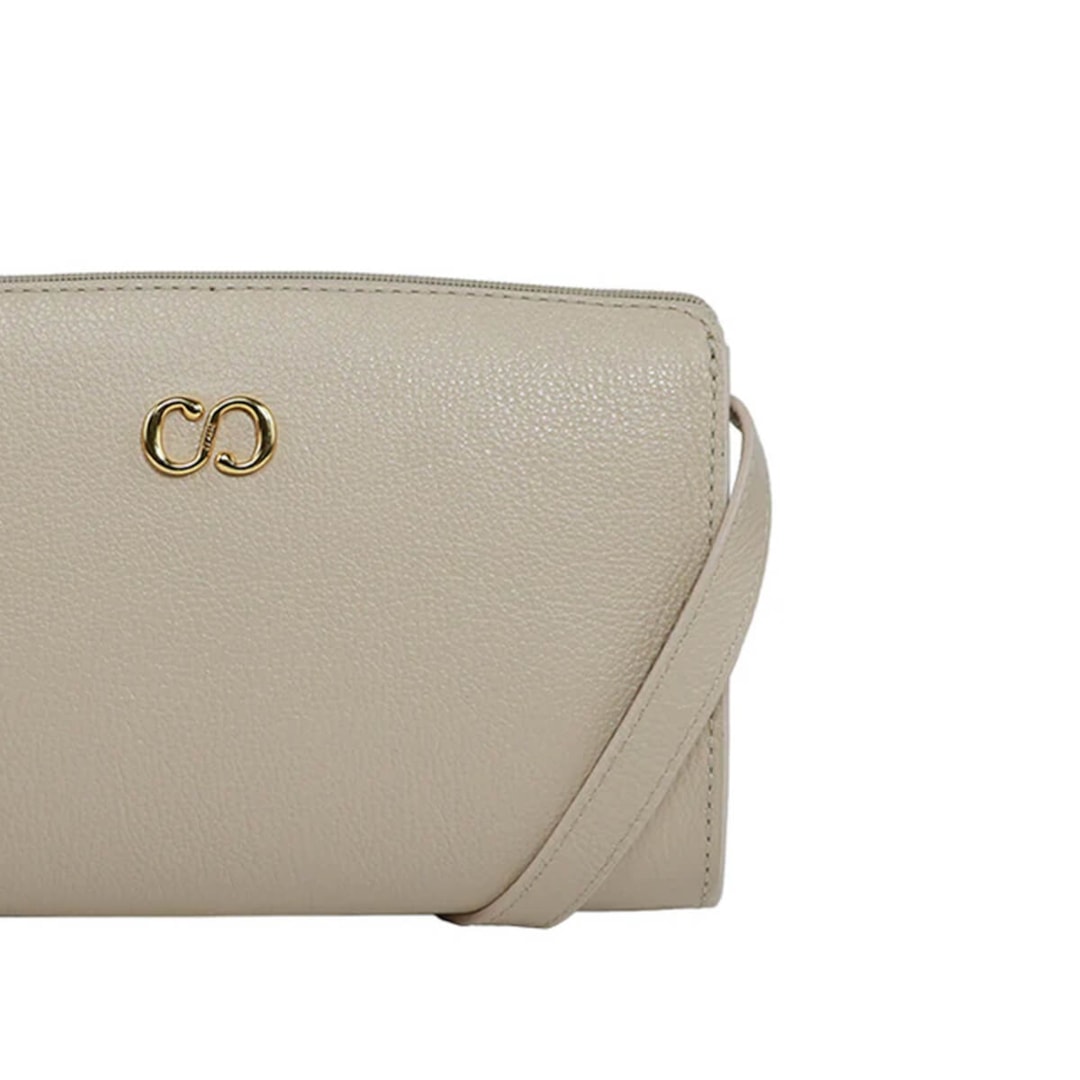 Bolsa Classe Croosbody De Couro 3290 Creme