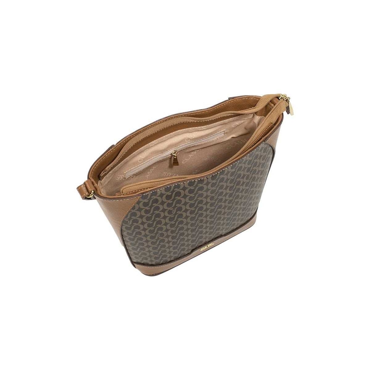 Bolsa Classe Croosbody De Couro 3303 Marrom Bolsa Classe Croosbody De Couro 3303 Marrom