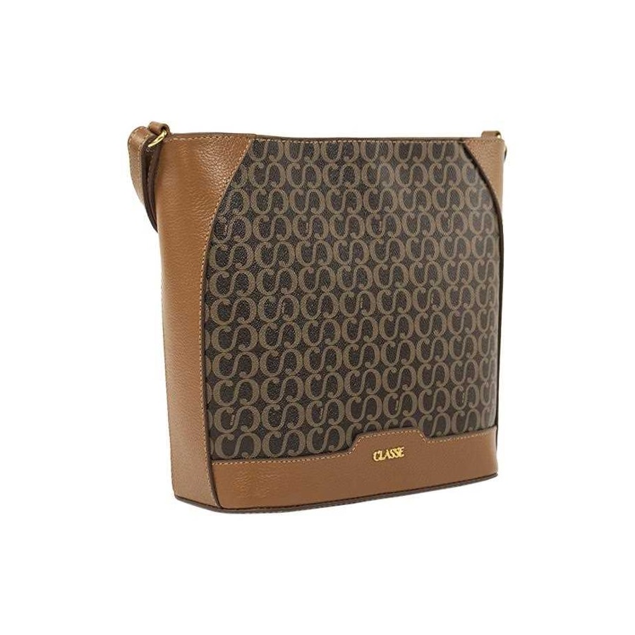 Bolsa Classe Croosbody De Couro 3303 Marrom