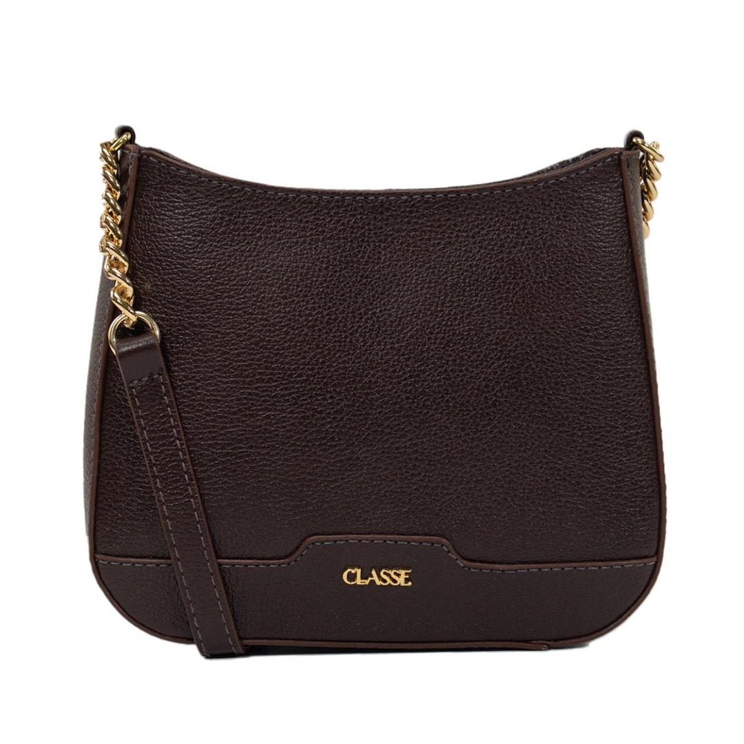Bolsa Classe Croosbody De Couro 3306 Chocolate Bolsa Classe Croosbody De Couro 3306 Chocolate