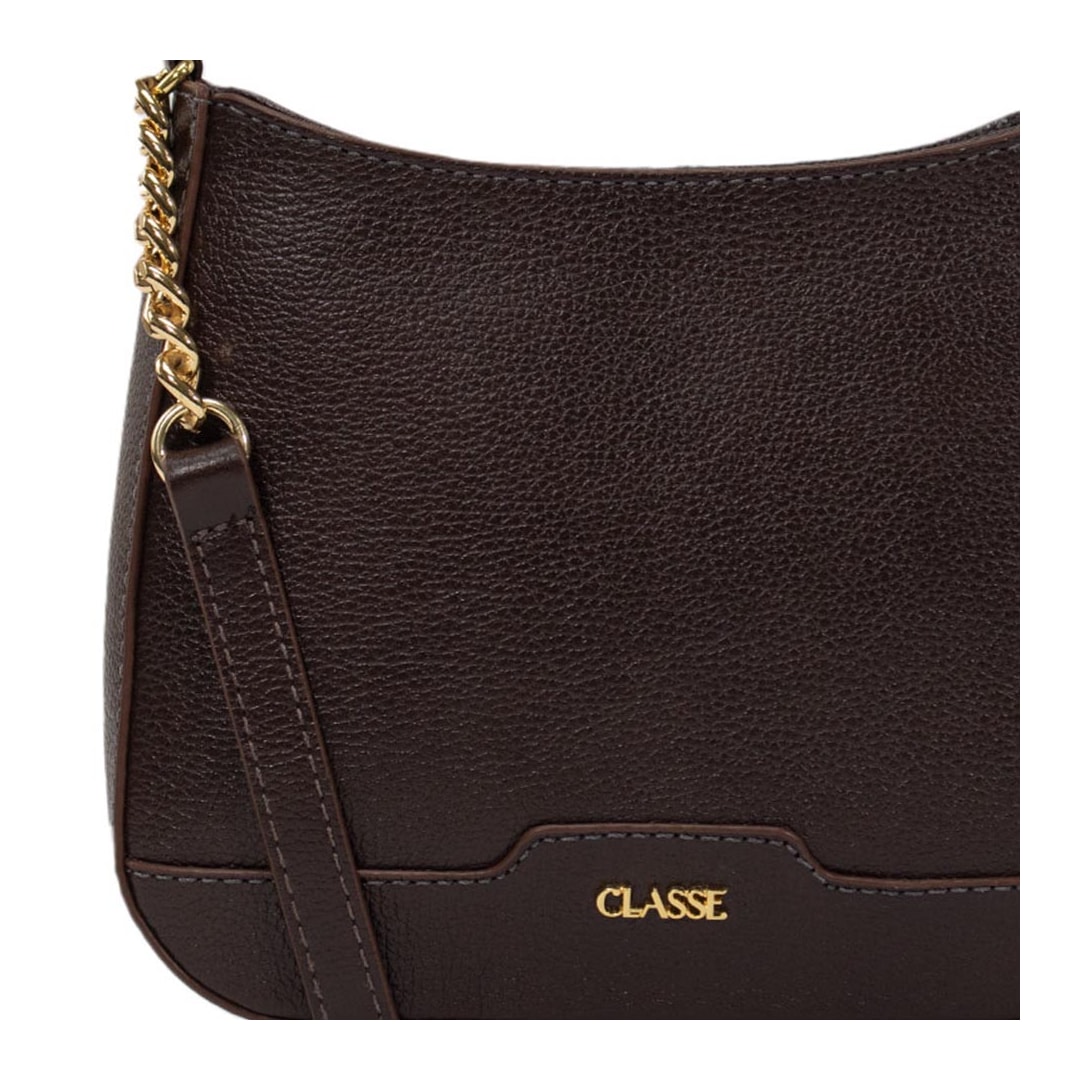 Bolsa Classe Croosbody De Couro 3306 Chocolate Bolsa Classe Croosbody De Couro 3306 Chocolate