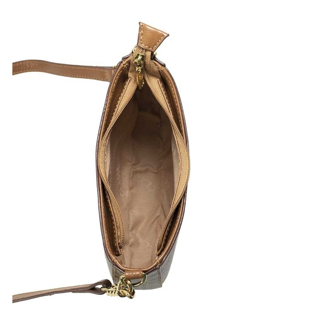 Bolsa Classe Croosbody De Couro 3306 Marrom
