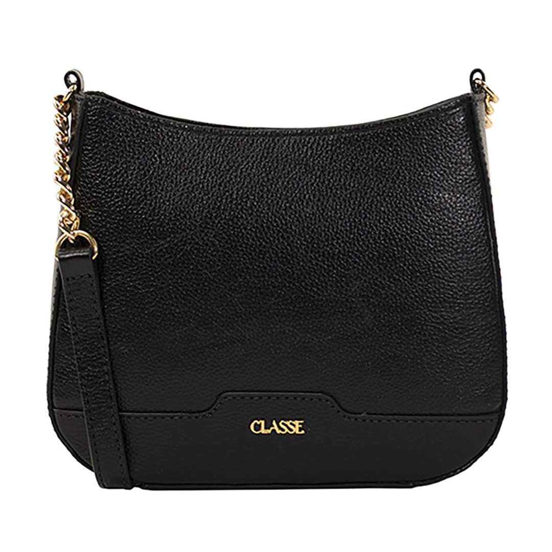 Bolsa Classe Croosbody De Couro 3306 Preto