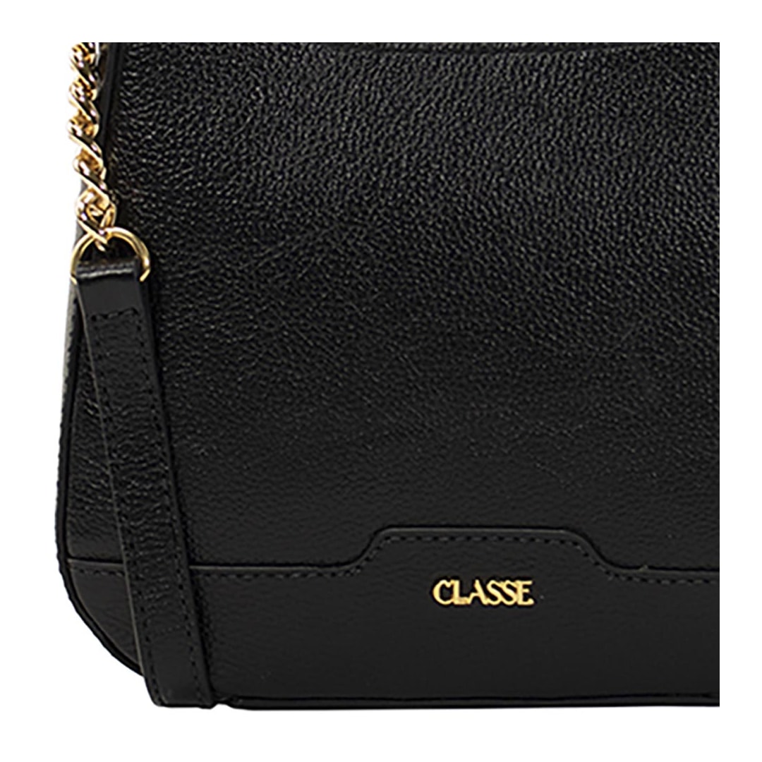 Bolsa Classe Croosbody De Couro 3306 Preto