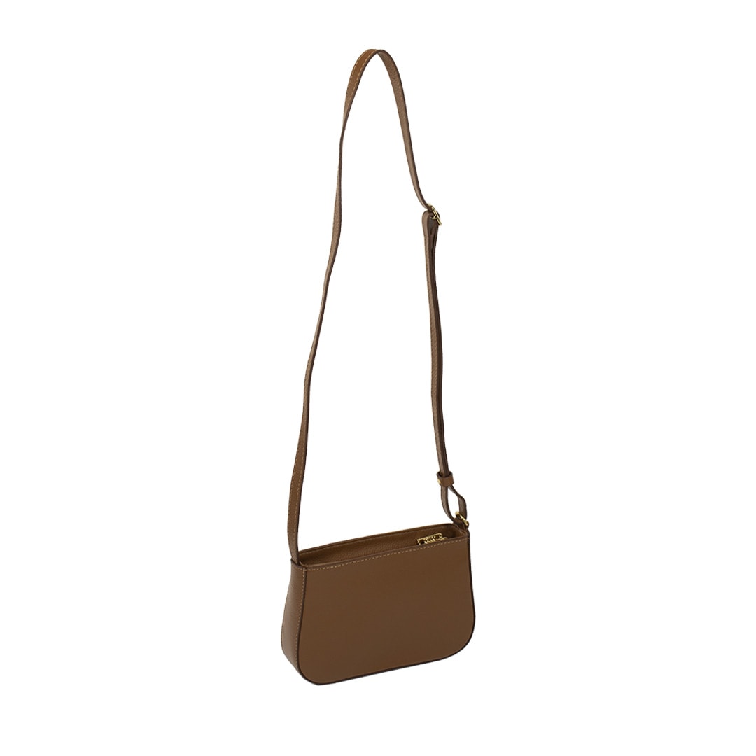 Bolsa Classe Croosbody De Couro 3324 Nocciola