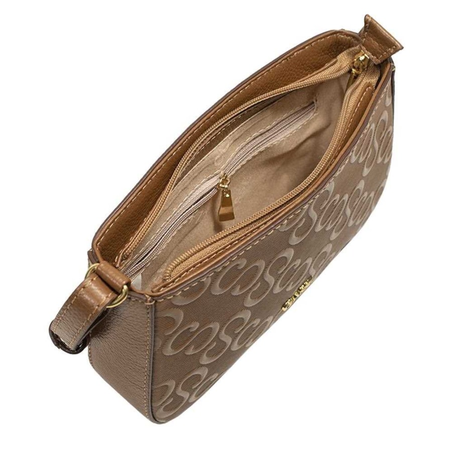 Bolsa Classe Croosbody De Couro 3324 Nocciola