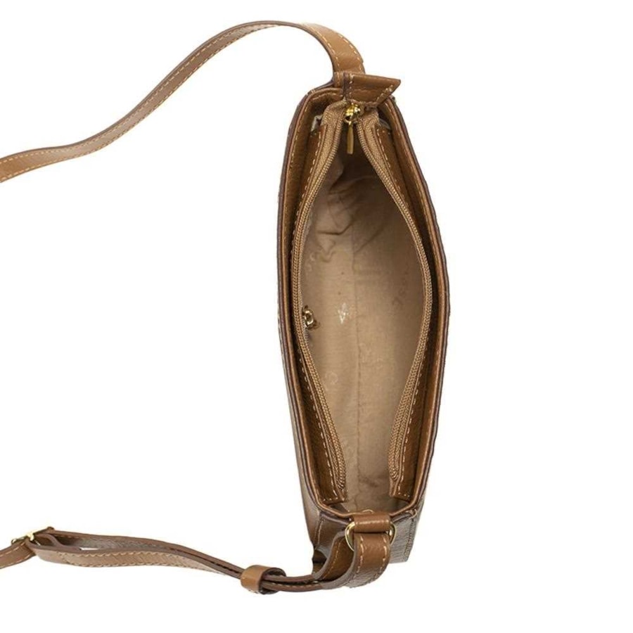 Bolsa Classe Croosbody De Couro 3324 Nocciola