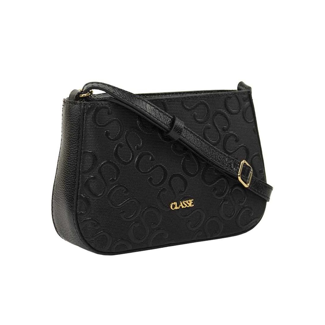 Bolsa Classe Croosbody De Couro 3324 Preto Bolsa Classe Croosbody De Couro 3324 Preto
