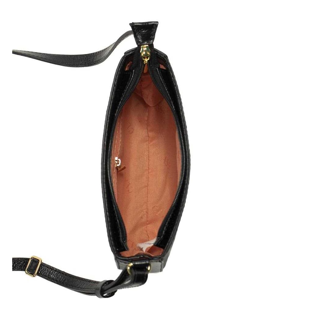 Bolsa Classe Croosbody De Couro 3324 Preto Bolsa Classe Croosbody De Couro 3324 Preto