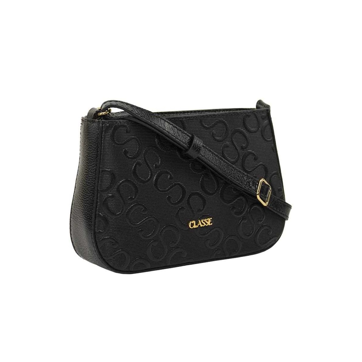 Bolsa Classe Croosbody De Couro 3324 Preto Bolsa Classe Croosbody De Couro 3324 Preto