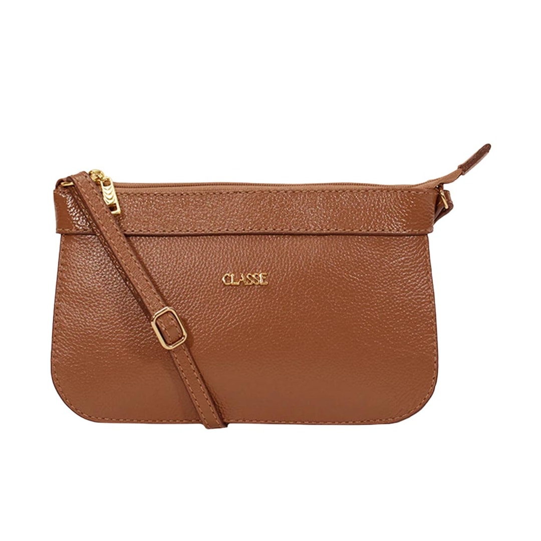 Bolsa Classe Crossbody Couro 2150 Nocciola