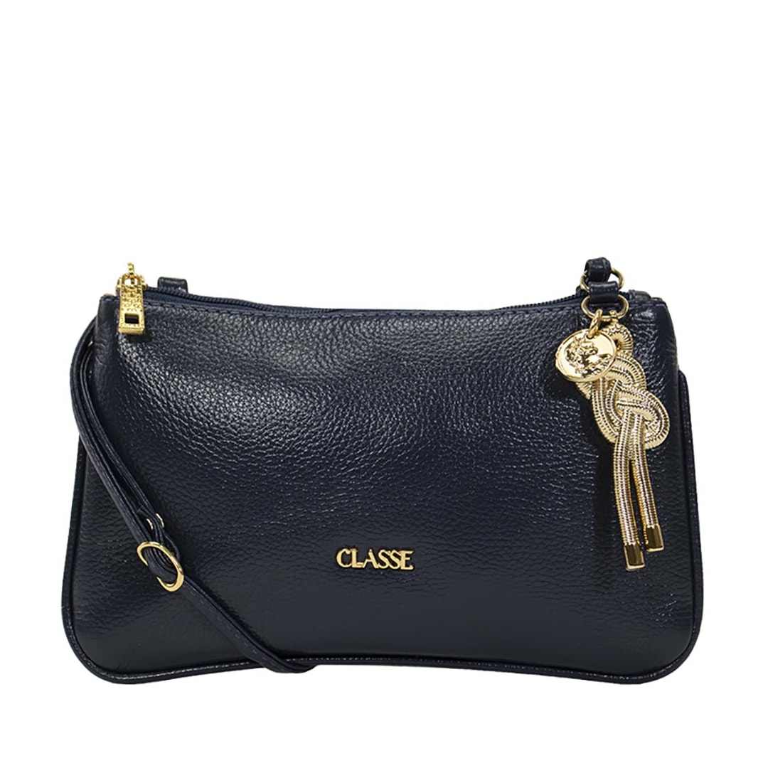 Bolsa Classe Crossbody Couro 3262 Marinho Bolsa Classe Crossbody Couro 3262 Marinho