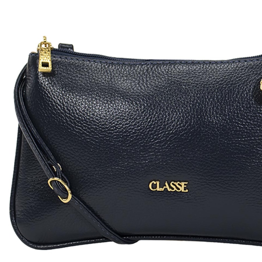 Bolsa Classe Crossbody Couro 3262 Marinho Bolsa Classe Crossbody Couro 3262 Marinho