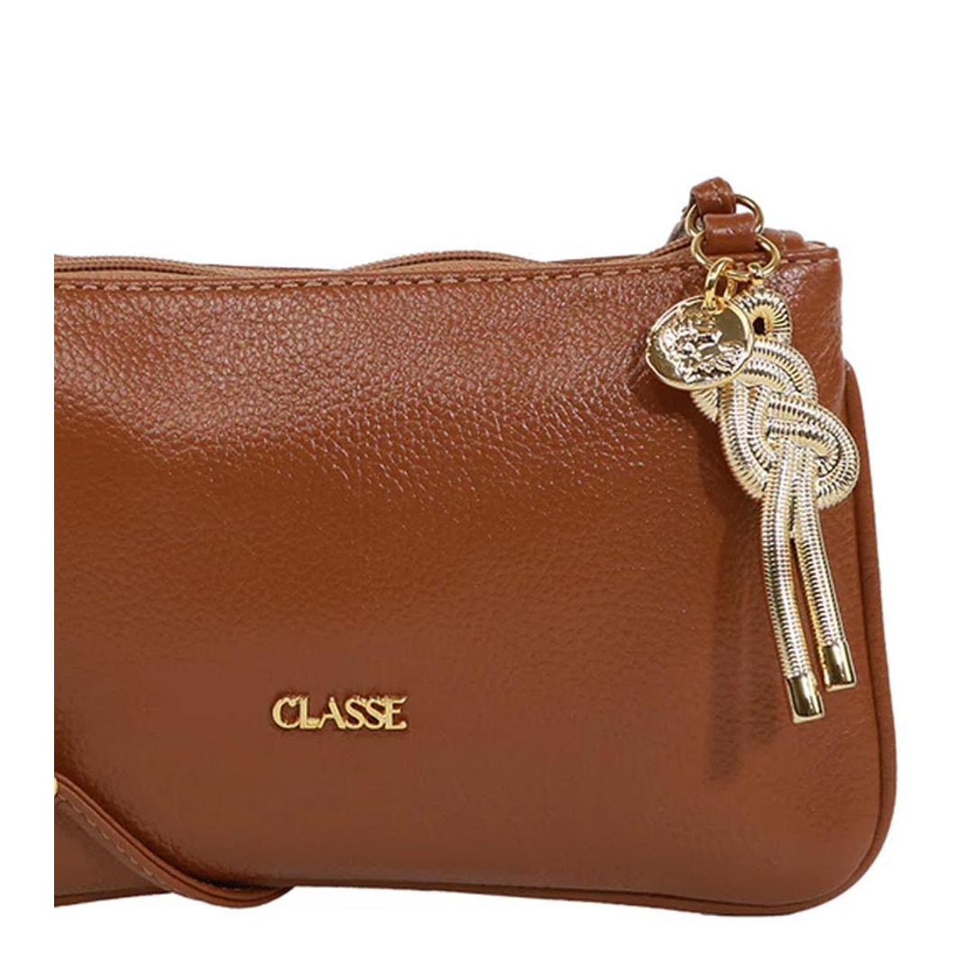 Bolsa Classe Crossbody Couro 3262 Nocciola