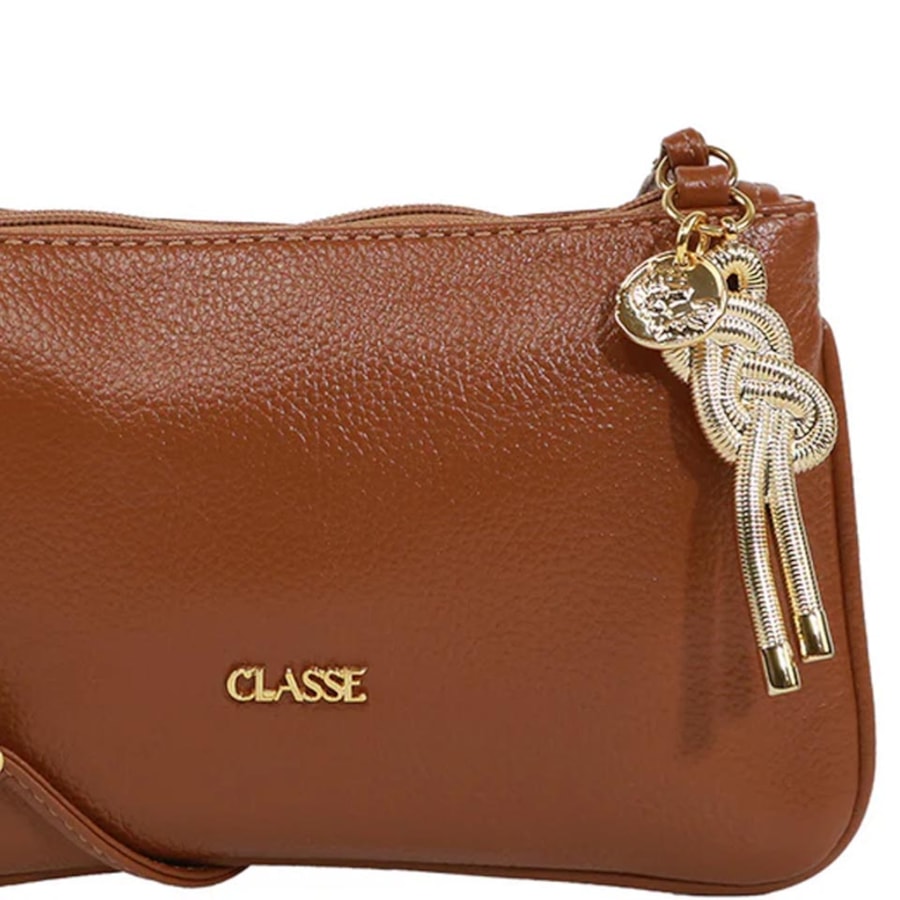 Bolsa Classe Crossbody Couro 3262 Nocciola Bolsa Classe Crossbody Couro 3262 Nocciola