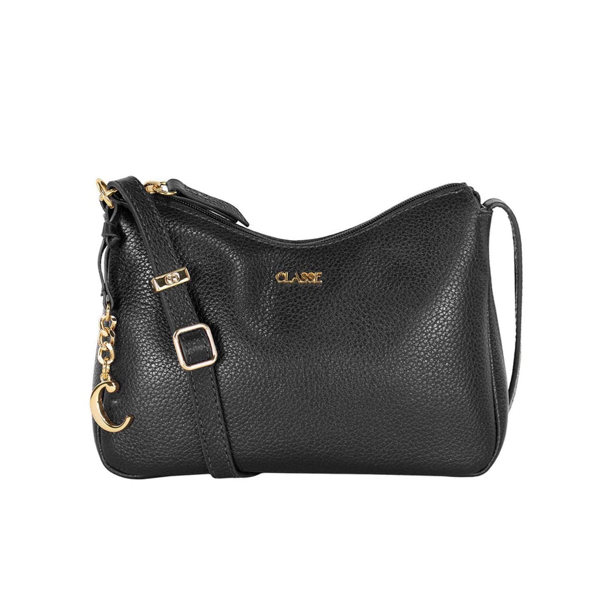 Bolsa Classe Crossbody Couro 3528 Preto Bolsa Classe Crossbody Couro 3528 Preto