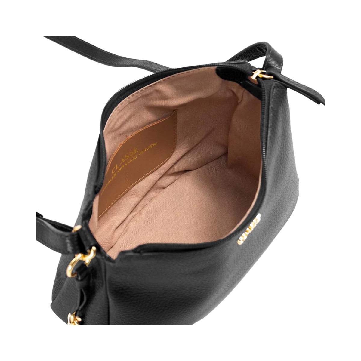 Bolsa Classe Crossbody Couro 3528 Preto Bolsa Classe Crossbody Couro 3528 Preto
