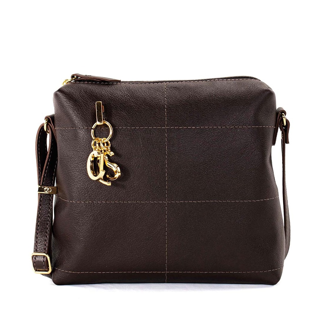 Bolsa Classe Crossbody Couro 3537 Chocolate