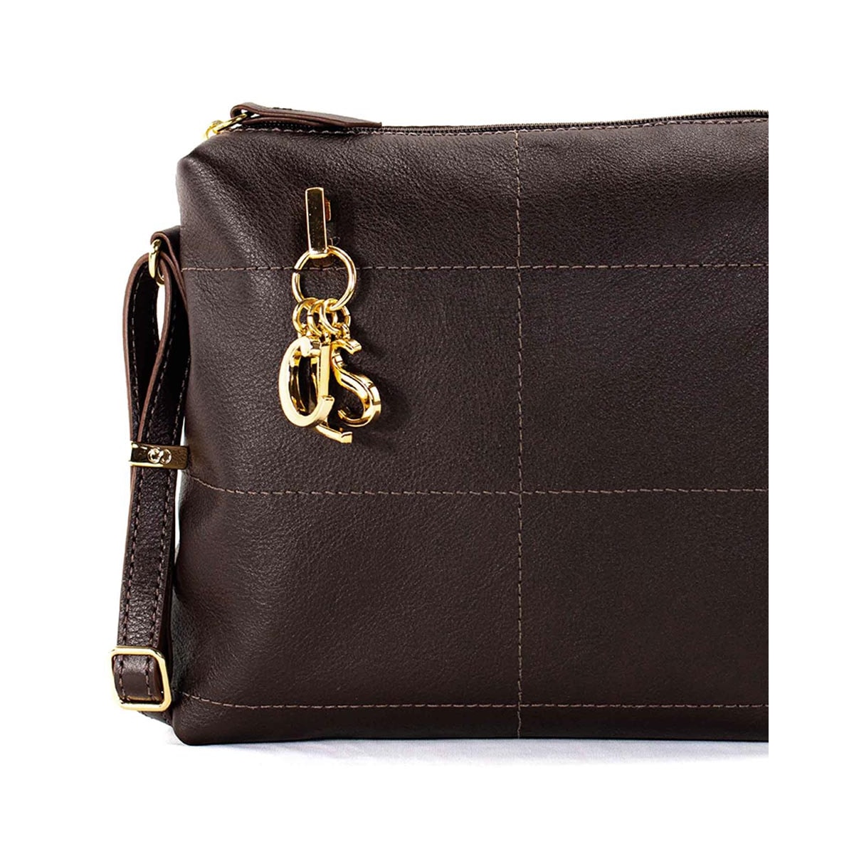 Bolsa Classe Crossbody Couro 3537 Chocolate