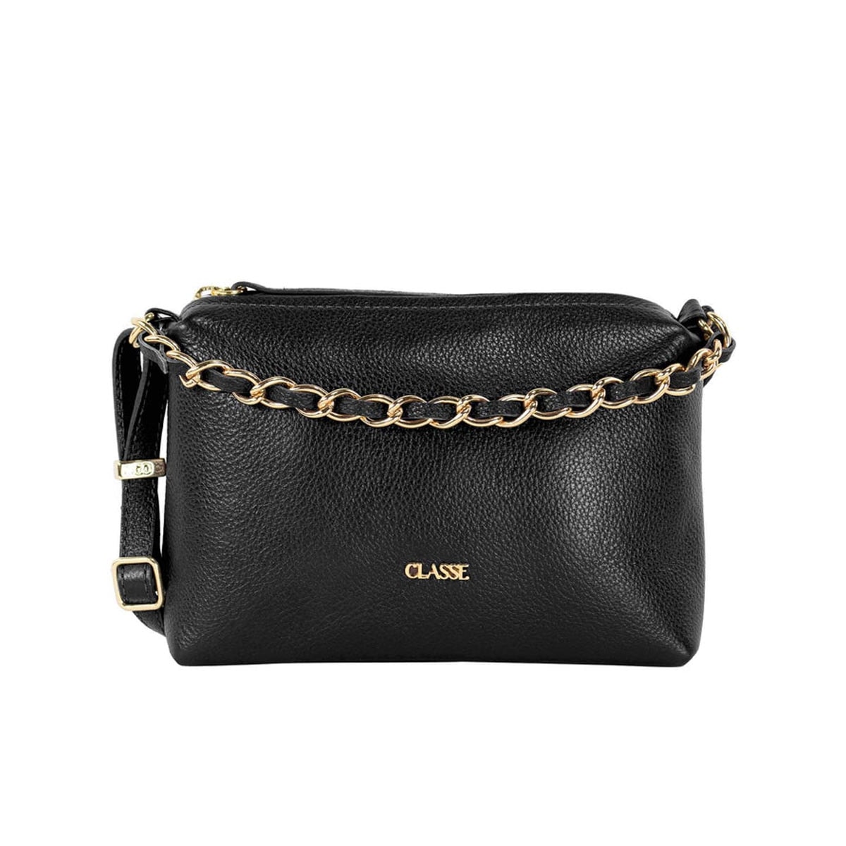 Bolsa Classe Crossbody Couro 3556 Preto Bolsa Classe Crossbody Couro 3556 Preto