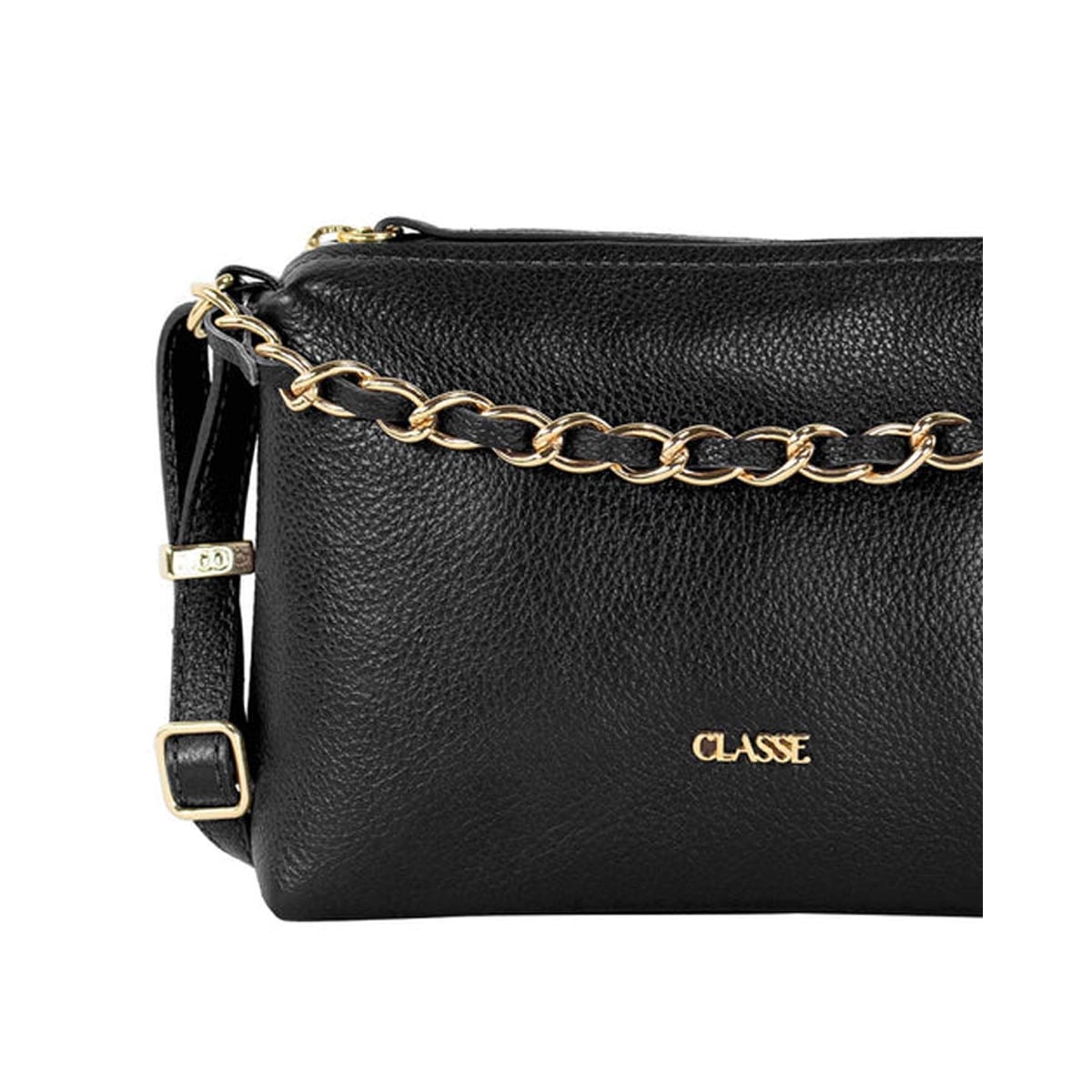 Bolsa Classe Crossbody Couro 3556 Preto Bolsa Classe Crossbody Couro 3556 Preto