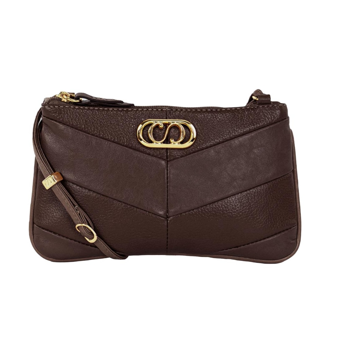 Bolsa Classe Crossbody Couro 3580 Chocolate