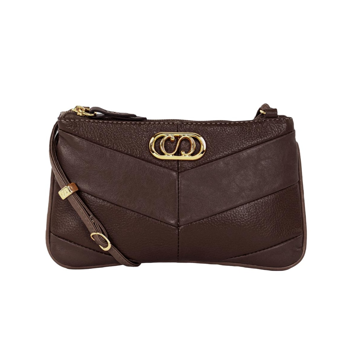 Bolsa Classe Crossbody Couro 3580 Chocolate