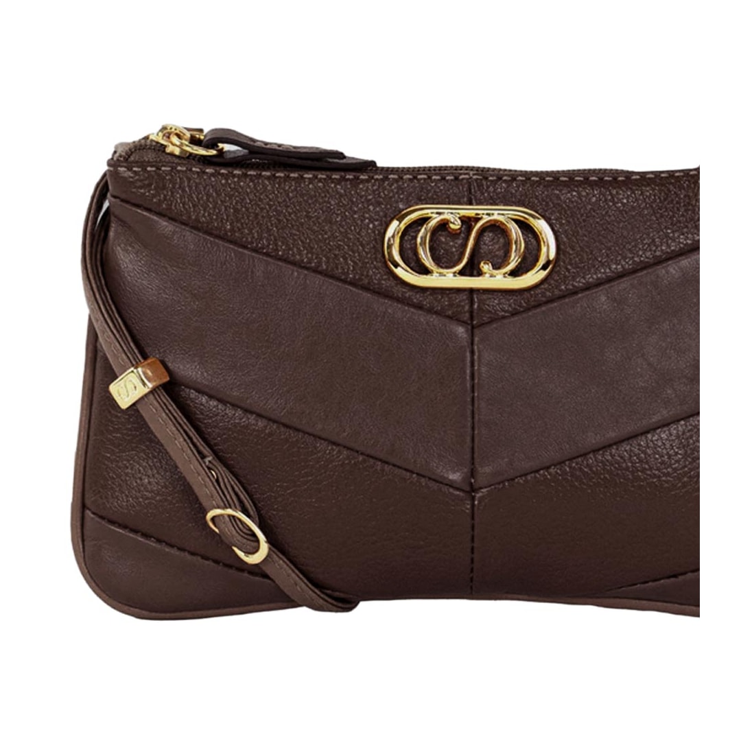 Bolsa Classe Crossbody Couro 3580 Chocolate