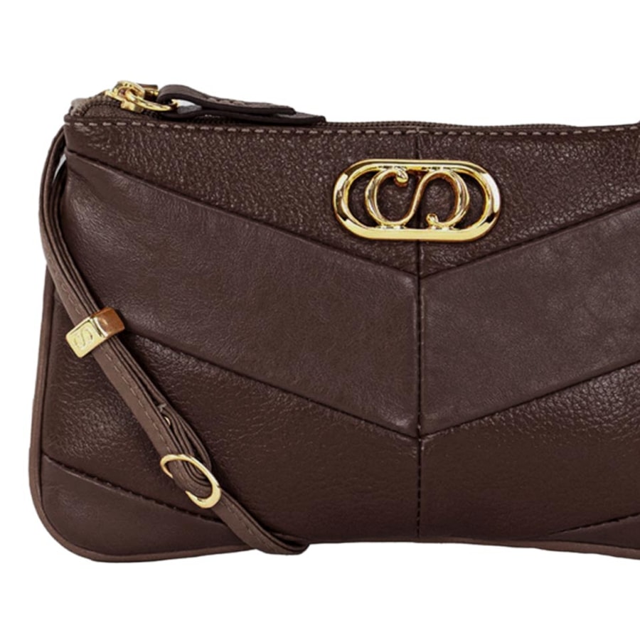 Bolsa Classe Crossbody Couro 3580 Chocolate
