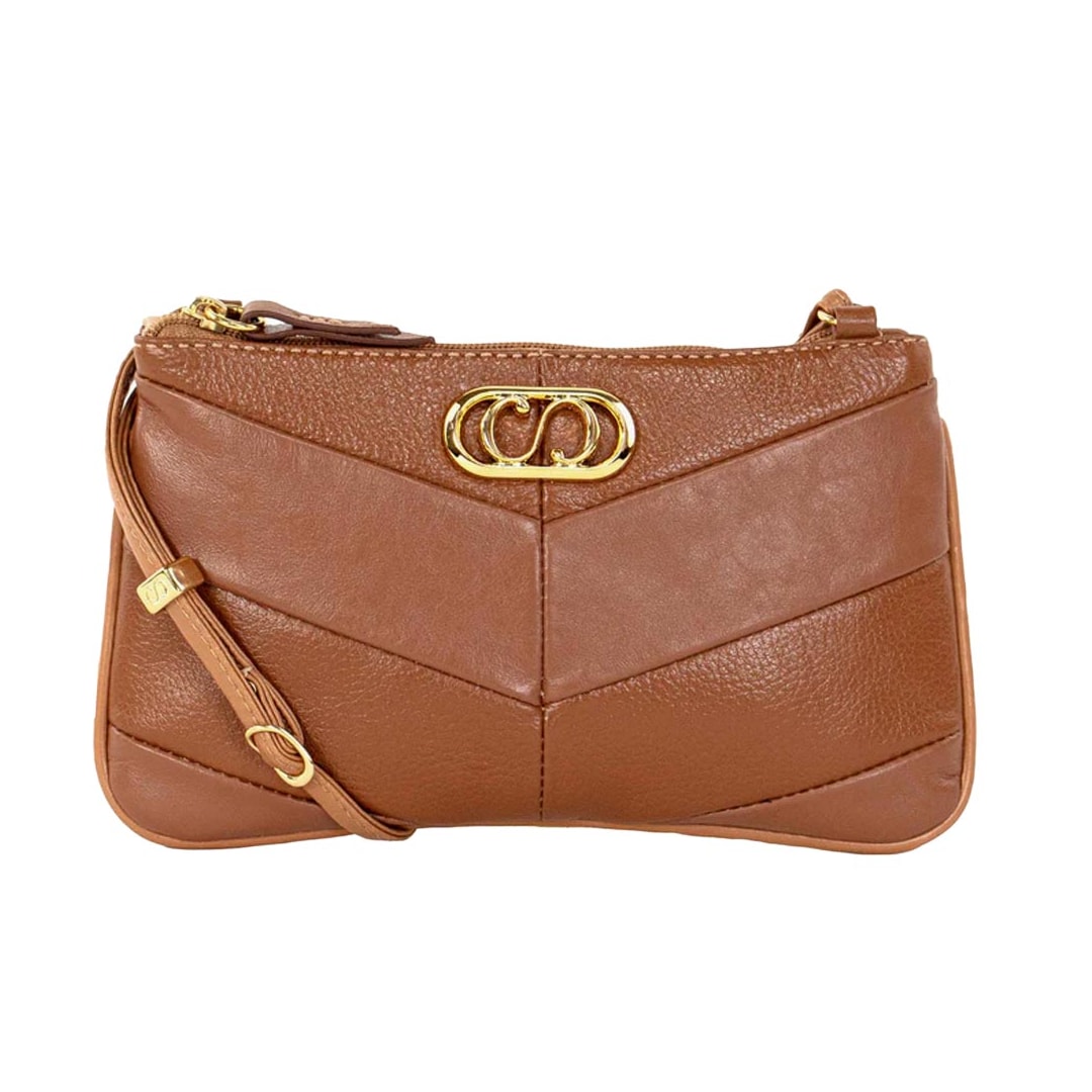 Bolsa Classe Crossbody Couro 3580 Nocciola