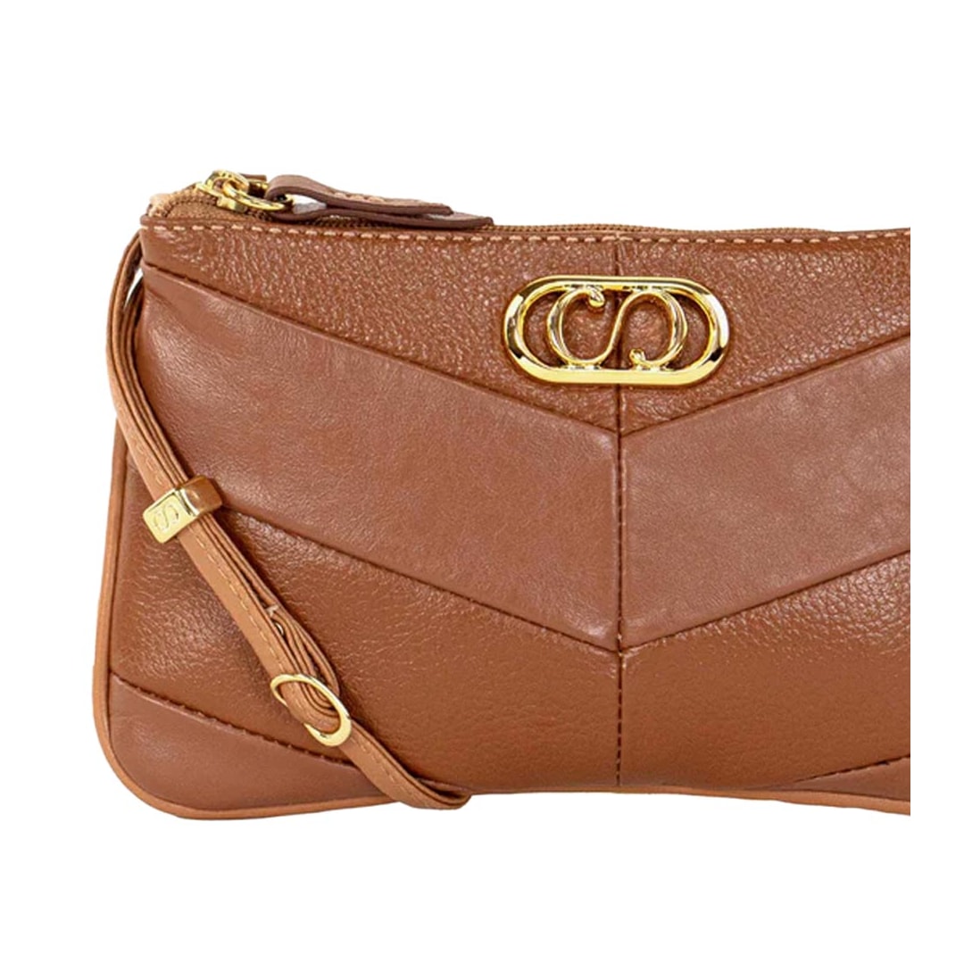 Bolsa Classe Crossbody Couro 3580 Nocciola