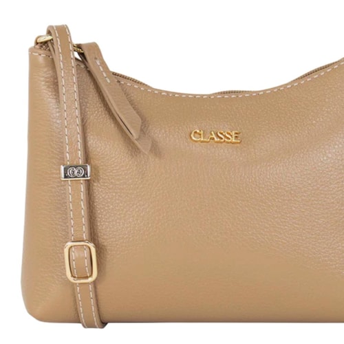 Detalhe - Bolsa Classe Crossbody Couro 3594 Camel