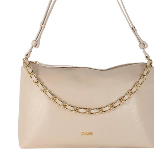 Detalhe - Bolsa Classe De Couro 3565 Creme