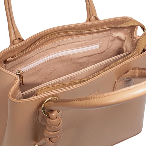 Detalhe - Bolsa Classe Feminina 3376 Tan