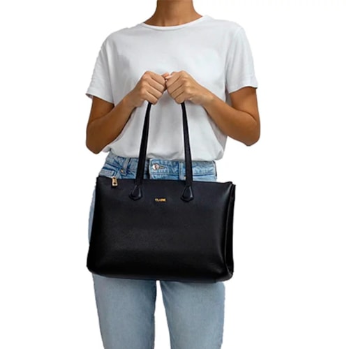 Bolsa Classe Feminina Bag De Couro 3208 Preto