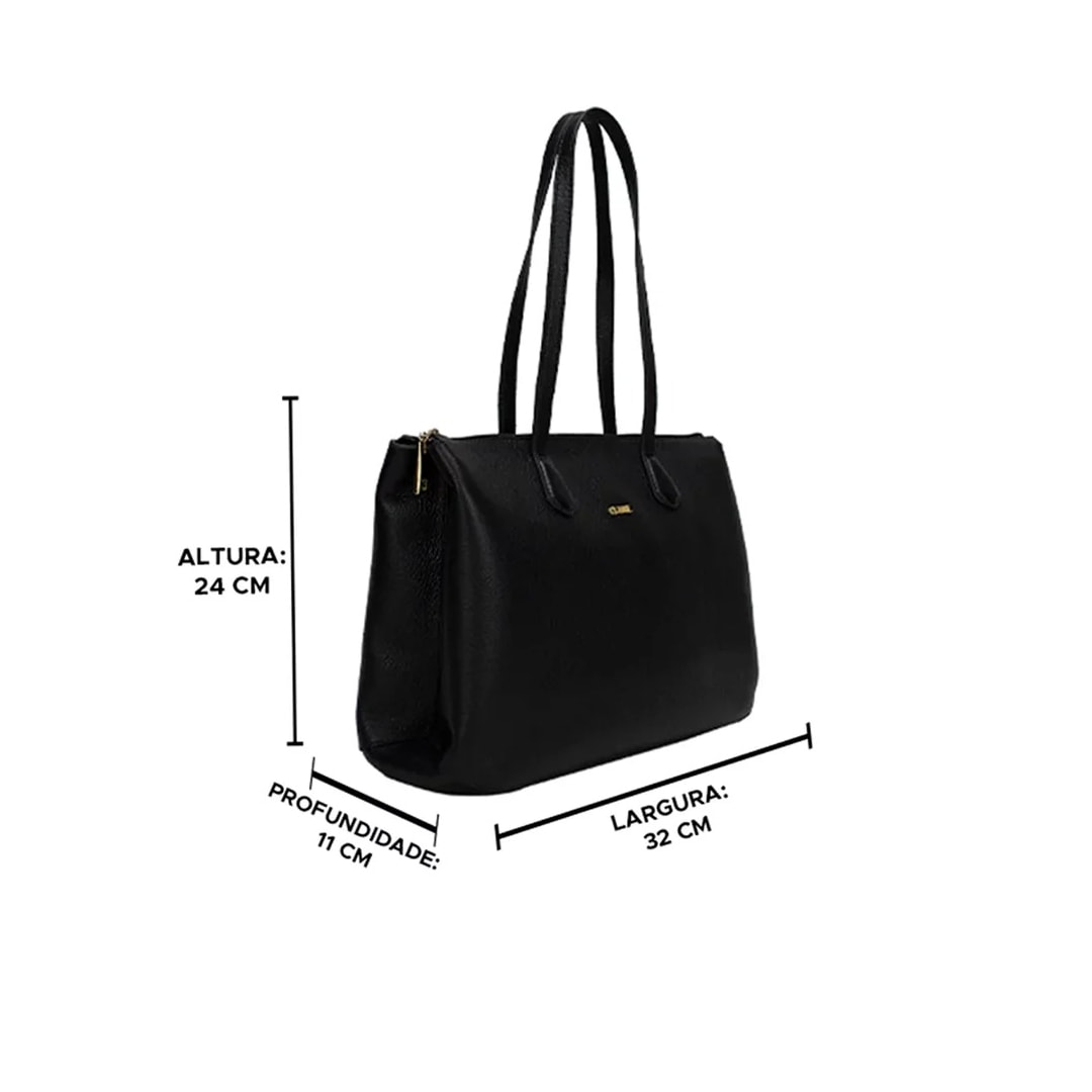 Bolsa Classe Feminina Bag De Couro 3208 Preto Bolsa Classe Feminina Bag De Couro 3208 Preto