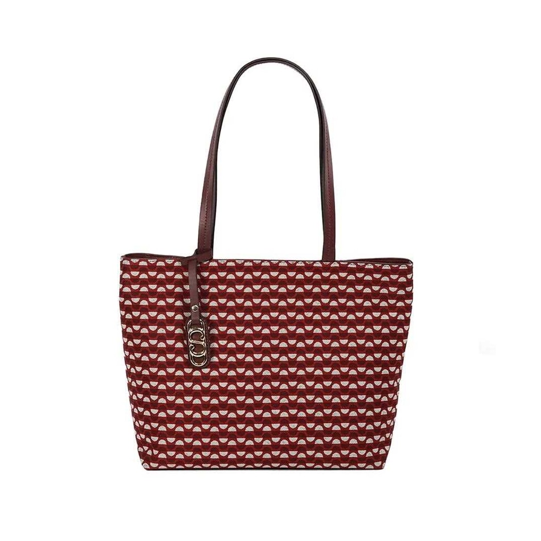 Bolsa Classe Feminina Bag Jacquard J001 Bordo/Bordo Bolsa Classe Feminina Bag Jacquard J001 Bordo/Bordo
