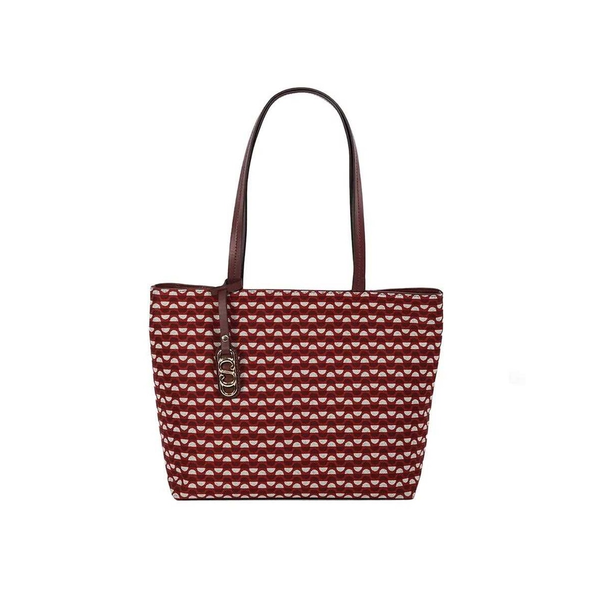 Bolsa Classe Feminina Bag Jacquard J001 Bordo/Bordo Bolsa Classe Feminina Bag Jacquard J001 Bordo/Bordo