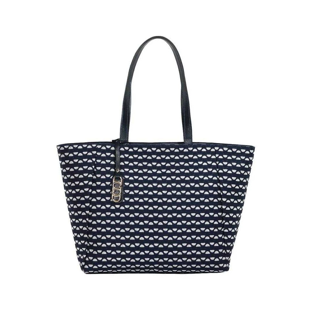 Bolsa Classe Feminina Bag Jacquard J002 Marinho