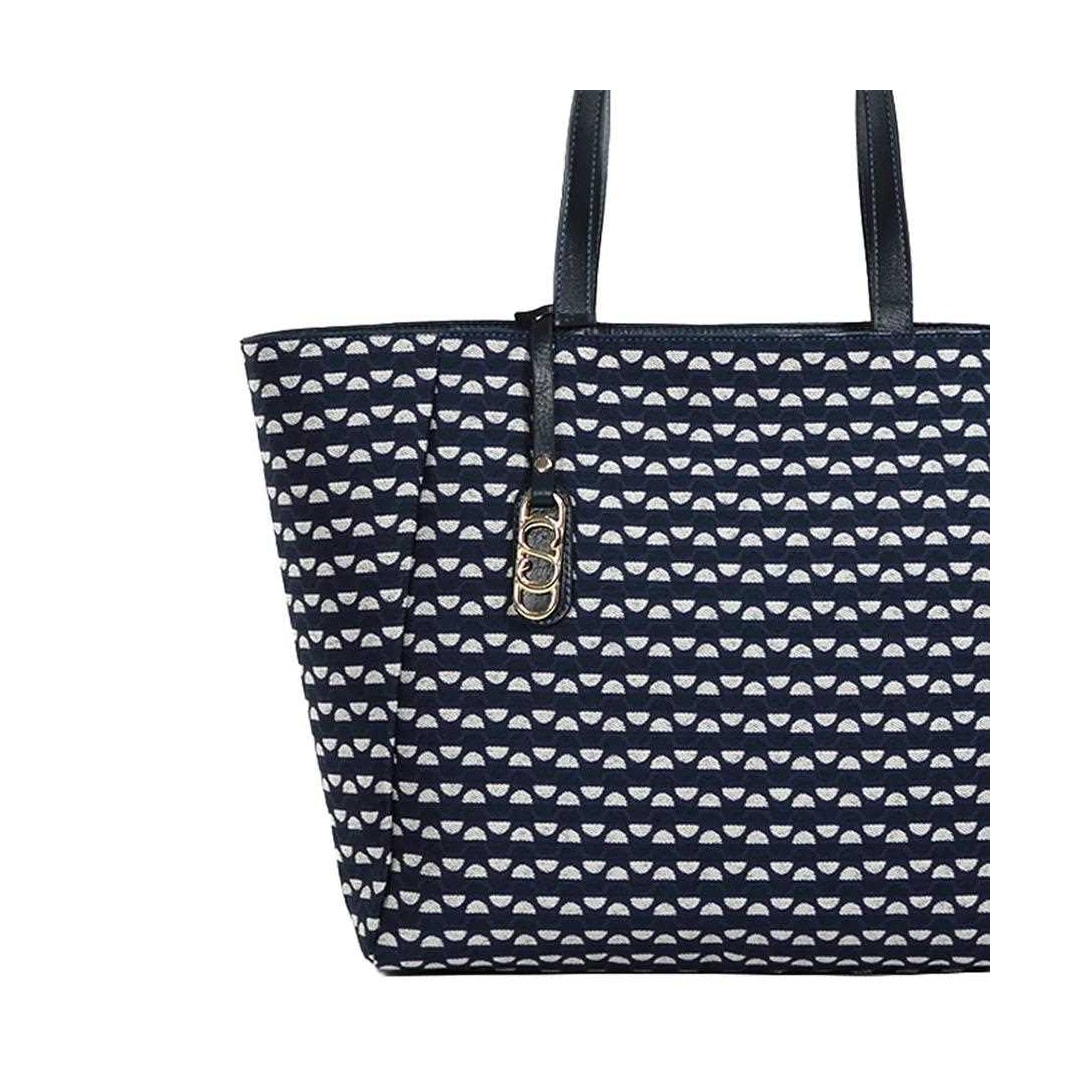 Bolsa Classe Feminina Bag Jacquard J002 Marinho Bolsa Classe Feminina Bag Jacquard J002 Marinho