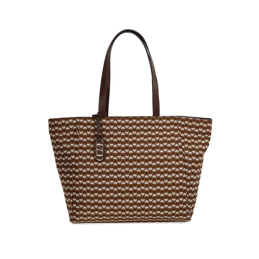 Bolsa Classe Feminina Bag Jacquard J002 Nocciola/Brown