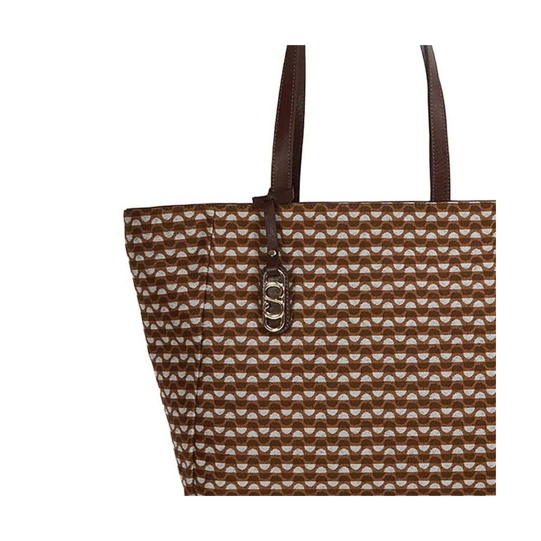 Bolsa Classe Feminina Bag Jacquard J002 Nocciola/Brown