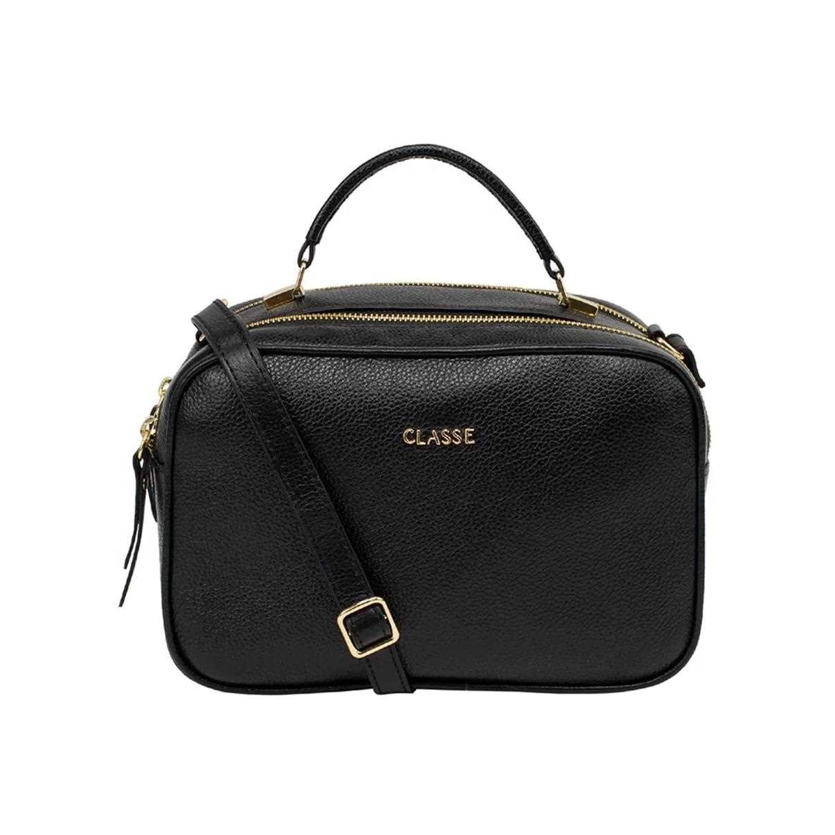 Bolsa Classe Feminina Camera Bag De Couro 2846-2 Preto Bolsa Classe Feminina Camera Bag De Couro 2846-2 Preto