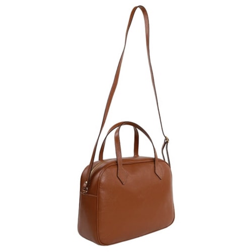 Bolsa Classe Feminina Camera Bag De Couro 3278 Nocciola