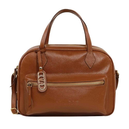 Bolsa Classe Feminina Camera Bag De Couro 3278 Nocciola