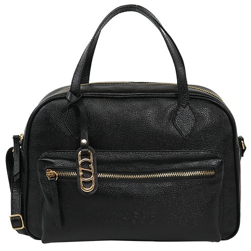 Bolsa Classe Feminina Camera Bag De Couro 3278 Preto