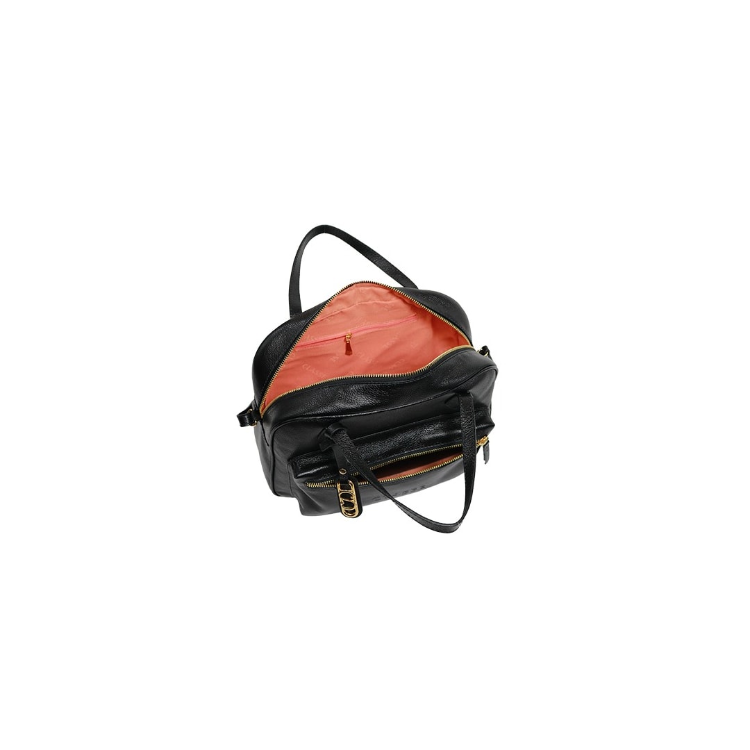 Bolsa Classe Feminina Camera Bag De Couro 3278 Preto Bolsa Classe Feminina Camera Bag De Couro 3278 Preto