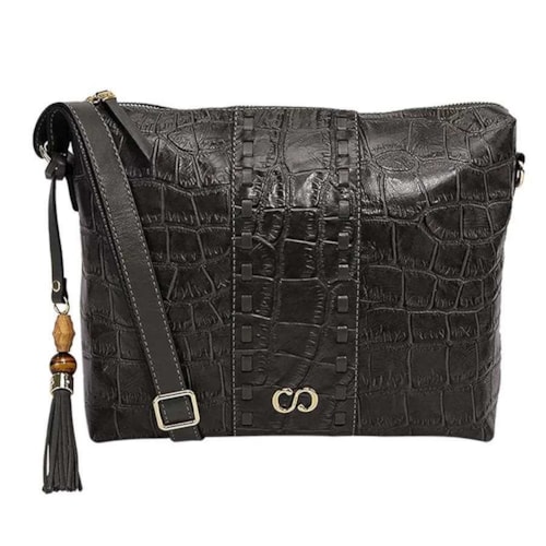 Bolsa Classe Feminina Croosbody De Couro 1751-4 Floresta